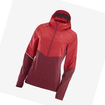 Salomon AGILE WIND WINDBREAKERS Kadın Ceket Kırmızı | TR 2460FDN